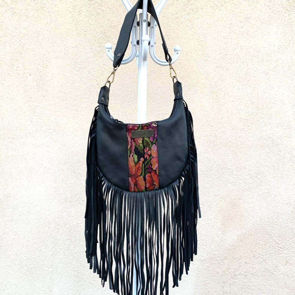 Nena And Co. Ooak Saddle Bag Black Leather